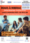 DEAES: Information collective et recrutement ce lundi 4 septembre à Ribérac